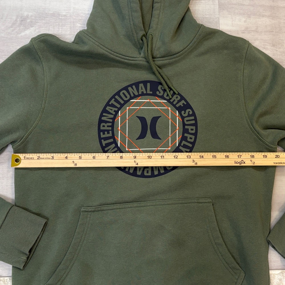 Hurley Olive Green Surf Hoodie with pockets Small - Picture 5 of 7